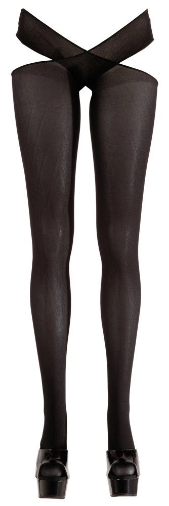 Cottelli LEGWEAR - Czarne Pończochy Z Paskami Na Biodra L/XL Cottelli LEGWEAR Cottelli LEGWEAR - Czarne Pończochy Z Paskami Na Biodra L/XL Cottelli LEGWEAR