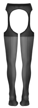 Cottelli LEGWEAR - Czarne Rajstopy Do Pończoch Z Delikatną Koronką 2 Cottelli LEGWEAR