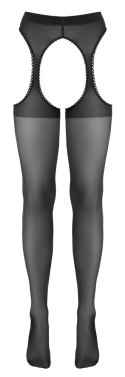 Cottelli LEGWEAR - Czarne Rajstopy Do Pończoch Z Delikatną Koronką 4 Cottelli LEGWEAR