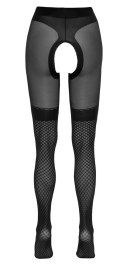 Cottelli LEGWEAR - Czarne Rajstopy Z Wplecioną Siateczką 3 Cottelli LEGWEAR