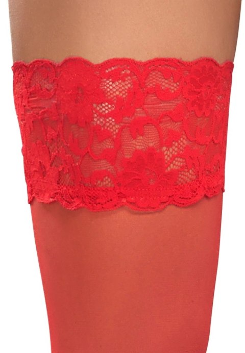 Cottelli LEGWEAR - Czerwone Klasyczne Pończochy Z Piękną Koronką 2 Cottelli LEGWEAR Cottelli LEGWEAR - Czerwone Klasyczne Pończochy Z Piękną Koronką 2 Cottelli LEGWEAR
