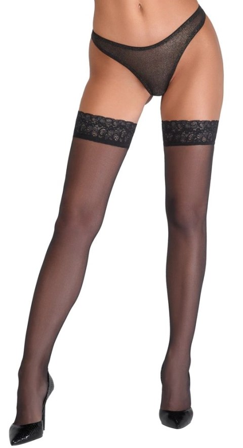 Cottelli LEGWEAR - Klasyczne Gładkie Pończochy Z Elegancką Koronką 2 Cottelli LEGWEAR Cottelli LEGWEAR - Klasyczne Gładkie Pończochy Z Elegancką Koronką 2 Cottelli LEGWEAR