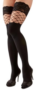 Cottelli LEGWEAR - Pończochy I Pończochy Siatkowe W Jednym Z Koronką S/M Cottelli LEGWEAR