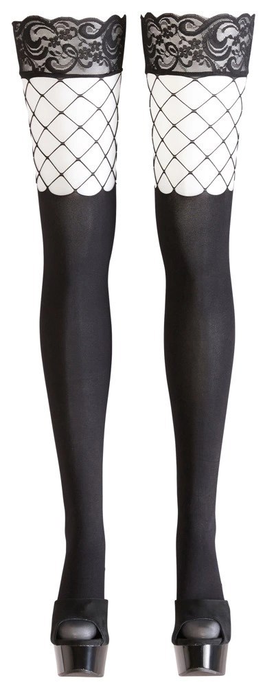 Cottelli LEGWEAR - Pończochy I Pończochy Siatkowe W Jednym Z Koronką S/M Cottelli LEGWEAR Cottelli LEGWEAR - Pończochy I Pończochy Siatkowe W Jednym Z Koronką S/M Cottelli LEGWEAR