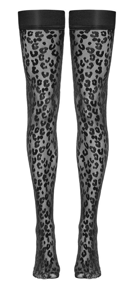 Cottelli LEGWEAR - Pończochy Samonośne Z Wzorem Panterki Czarne 3 Cottelli LEGWEAR Cottelli LEGWEAR - Pończochy Samonośne Z Wzorem Panterki Czarne 3 Cottelli LEGWEAR