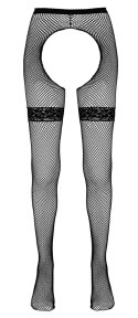 Cottelli LEGWEAR - Rajstopy Do Pończoch Kabaretki Czarne M/L Cottelli LEGWEAR