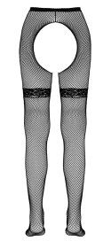 Cottelli LEGWEAR - Rajstopy Do Pończoch Kabaretki Czarne M/L Cottelli LEGWEAR