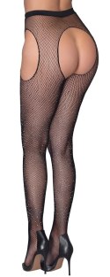 Cottelli LEGWEAR - Rajstopy Do Pończoch Z Siateczki Z Brokatowymi Kamieniami S-L Cottelli LEGWEAR