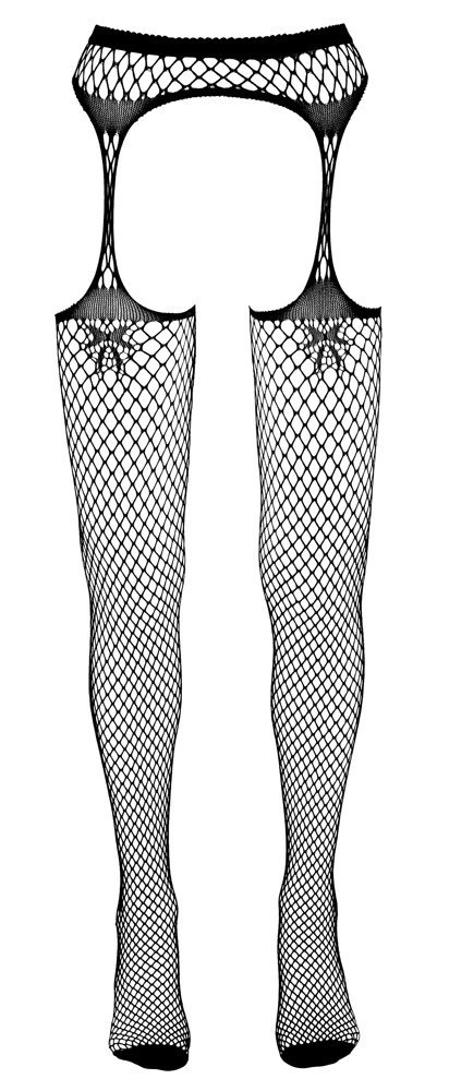 Cottelli LEGWEAR - Rajstopy Do Pończoch Z Siateczki Z Czerwonym Wiązaniem S/M Cottelli LEGWEAR Cottelli LEGWEAR - Rajstopy Do Pończoch Z Siateczki Z Czerwonym Wiązaniem S/M Cottelli LEGWEAR