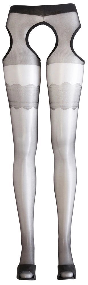 Cottelli LEGWEAR - Rajstopy Do Pończoch Z Wycięciami I Wzorem XL Cottelli LEGWEAR Cottelli LEGWEAR - Rajstopy Do Pończoch Z Wycięciami I Wzorem XL Cottelli LEGWEAR