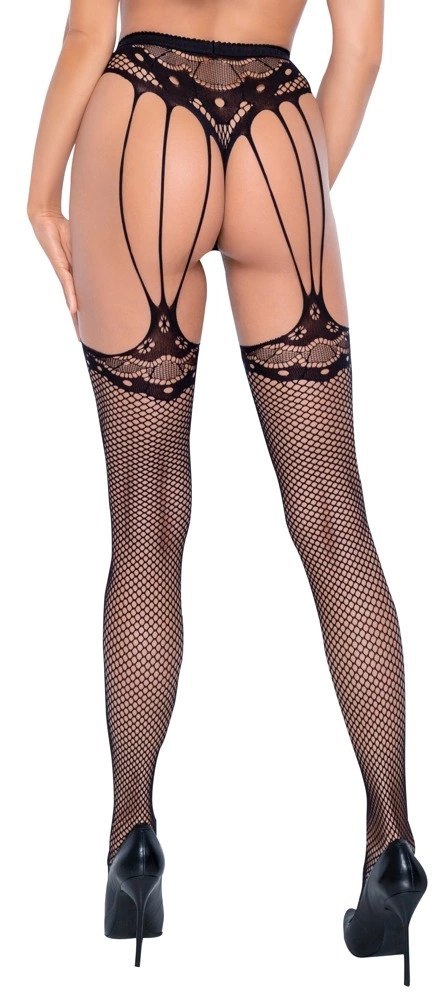 Cottelli LEGWEAR - Rajstopy Z Pasem Do Pończoch Stringi Bez Krocza S-L Cottelli LEGWEAR Cottelli LEGWEAR - Rajstopy Z Pasem Do Pończoch Stringi Bez Krocza S-L Cottelli LEGWEAR