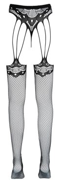 Cottelli LEGWEAR - Rajstopy Z Pasem Do Pończoch Stringi Bez Krocza S-L Cottelli LEGWEAR