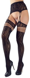 Cottelli LEGWEAR - Rajstopy Z Pasem Do Pończoch Z Otwartym Kroczem S-L Cottelli LEGWEAR