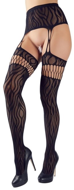 Cottelli LEGWEAR - Rajstopy Z Pasem Do Pończoch Z Otwartym Kroczem S-L Cottelli LEGWEAR