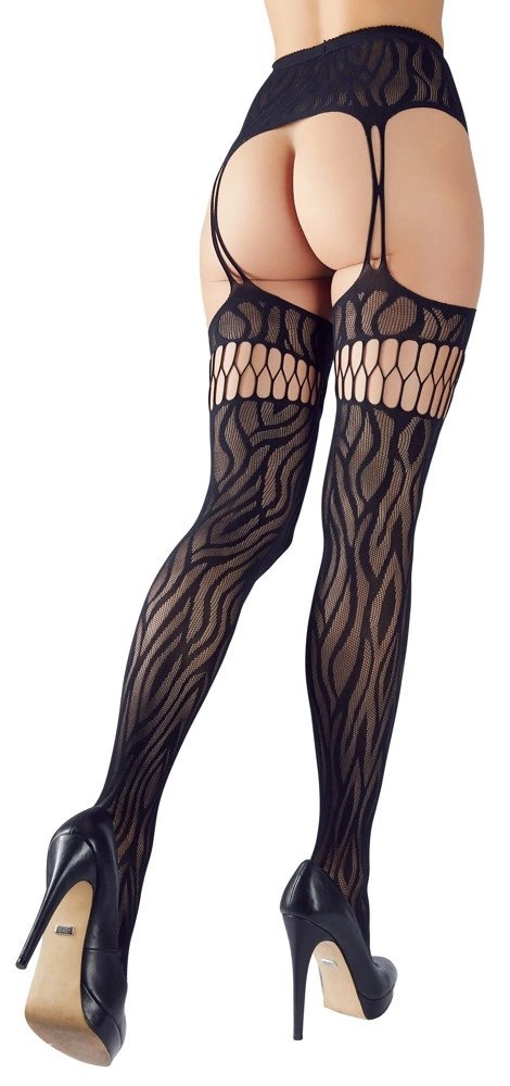 Cottelli LEGWEAR - Rajstopy Z Pasem Do Pończoch Z Otwartym Kroczem S-L Cottelli LEGWEAR Cottelli LEGWEAR - Rajstopy Z Pasem Do Pończoch Z Otwartym Kroczem S-L Cottelli LEGWEAR