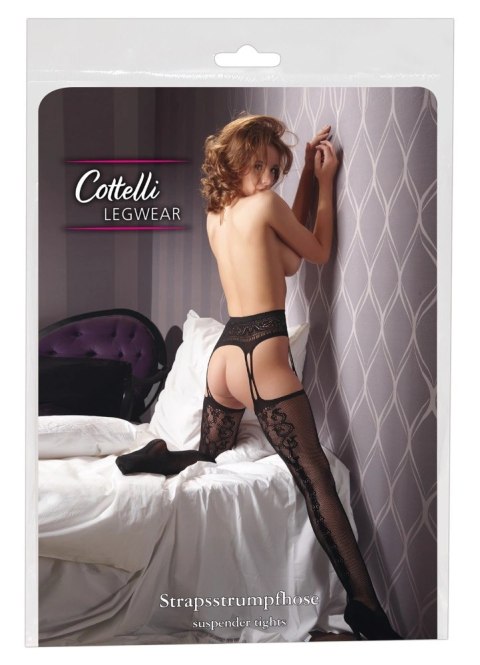 Cottelli LEGWEAR - Rajstopy Z Pasem Do Pończoch Z Otwartym Kroczem S/M Cottelli LEGWEAR Cottelli LEGWEAR - Rajstopy Z Pasem Do Pończoch Z Otwartym Kroczem S/M Cottelli LEGWEAR
