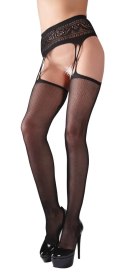 Cottelli LEGWEAR - Rajstopy Z Pasem Do Pończoch Z Otwartym Kroczem S/M Cottelli LEGWEAR