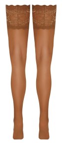 Cottelli LEGWEAR - Samonośne Beżowe Pończochy Z Szeroką Koronką 1 Cottelli LEGWEAR