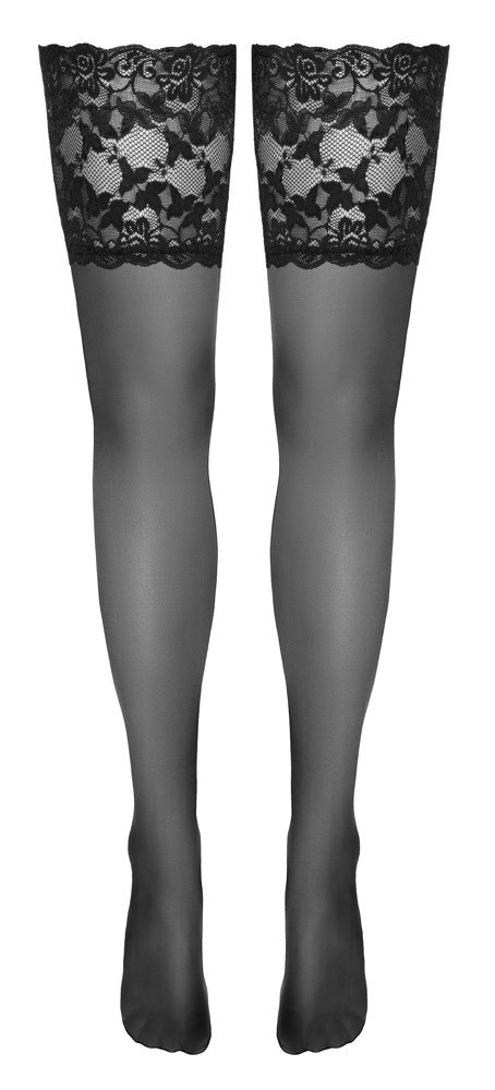 Cottelli LEGWEAR - Samonośne Czarne Pończochy Z Szeroką Koronką 5 Cottelli LEGWEAR Cottelli LEGWEAR - Samonośne Czarne Pończochy Z Szeroką Koronką 5 Cottelli LEGWEAR
