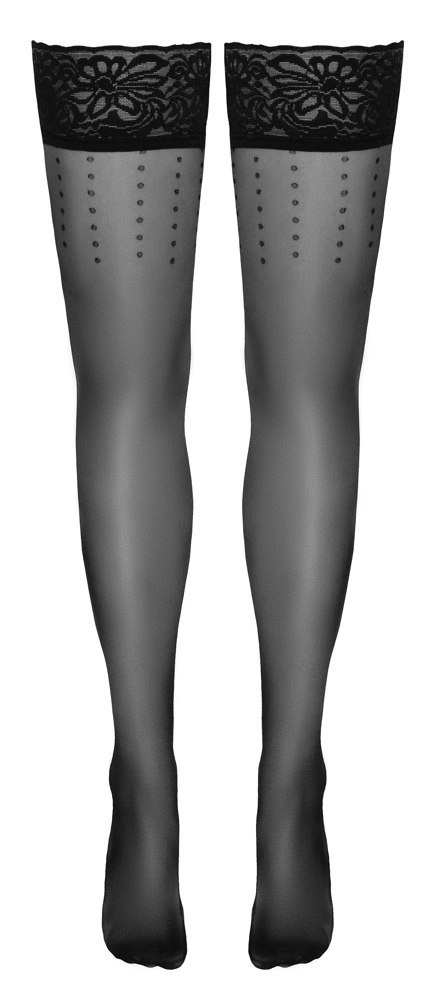 Cottelli LEGWEAR - Seksowne Czarne Pończochy Z Kropeczkami I Koronką 5 Cottelli LEGWEAR Cottelli LEGWEAR - Seksowne Czarne Pończochy Z Kropeczkami I Koronką 5 Cottelli LEGWEAR