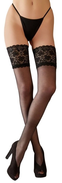 Cottelli LEGWEAR - Seksowne Czarne Pończochy Z Wysoką Koronką 7 Cottelli LEGWEAR