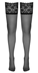 Cottelli LEGWEAR - Seksowne Czarne Pończochy Z Wysoką Koronką 7 Cottelli LEGWEAR