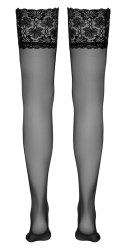 Cottelli LEGWEAR - Seksowne Czarne Pończochy Z Wysoką Koronką 7 Cottelli LEGWEAR
