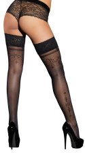 Cottelli LEGWEAR - Seksowne Pończochy Z Koronką I Eleganckimi Wzorami 3 Cottelli LEGWEAR