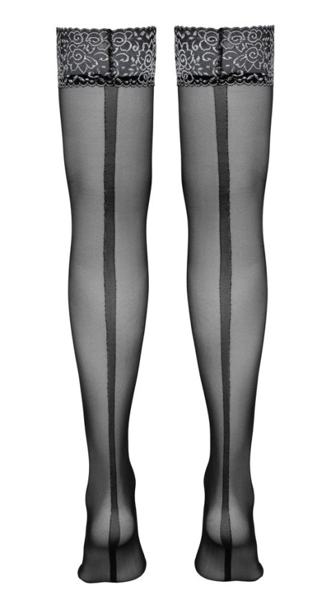 Cottelli LEGWEAR - Seksowne Pończochy Z Ozdobnym Szwem I Srebrną Koronką L Cottelli LEGWEAR Cottelli LEGWEAR - Seksowne Pończochy Z Ozdobnym Szwem I Srebrną Koronką L Cottelli LEGWEAR