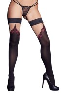 Cottelli LEGWEAR - Seksowne Samonośne Pończochy Z Eleganckim Wzorem 4 Cottelli LEGWEAR
