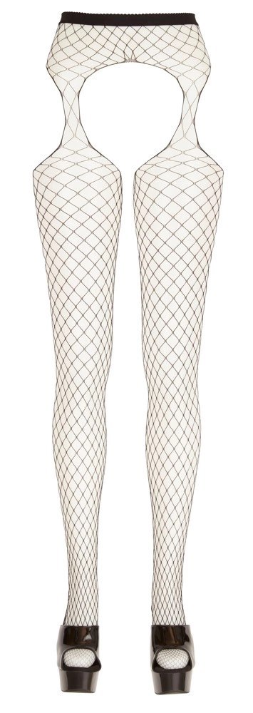 Cottelli LEGWEAR - Siateczkowe Rajstopy Z Pasem Do Pończoch Bez Krocza S-L Cottelli LEGWEAR Cottelli LEGWEAR - Siateczkowe Rajstopy Z Pasem Do Pończoch Bez Krocza S-L Cottelli LEGWEAR