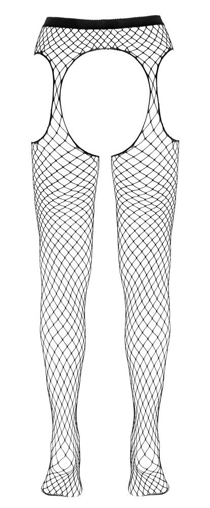Cottelli LEGWEAR - Siateczkowe Rajstopy Z Pasem Do Pończoch Bez Krocza S-L Cottelli LEGWEAR Cottelli LEGWEAR - Siateczkowe Rajstopy Z Pasem Do Pończoch Bez Krocza S-L Cottelli LEGWEAR