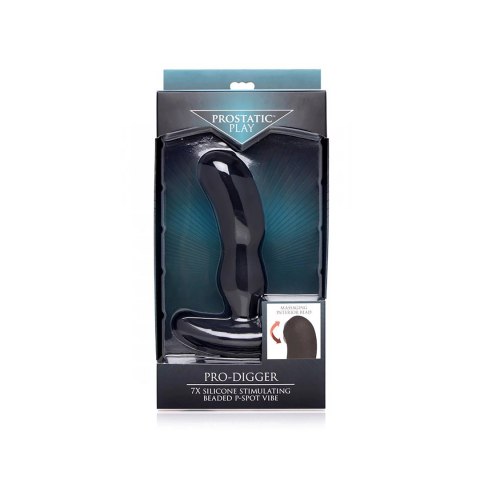 Silikonowy wibrator stymulujący punkt P z koralikami Pro-Digger XR Brands XR Brands Silikonowy wibrator stymulujący punkt P z koralikami Pro-Digger XR Brands XR Brands