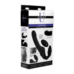 Wibrujący silikonowy pasek z dildo z pilotem zdalnego sterowania XR Brands XR Brands