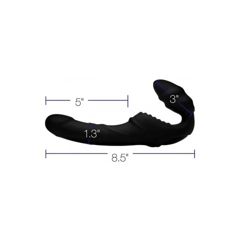 Wibrujący silikonowy pasek z dildo z pilotem zdalnego sterowania XR Brands XR Brands Wibrujący silikonowy pasek z dildo z pilotem zdalnego sterowania XR Brands XR Brands