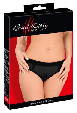 Bad Kitty - Gładkie Czarne Strap-On Z Pierścieniem Na Dildo 2XL Bad Kitty