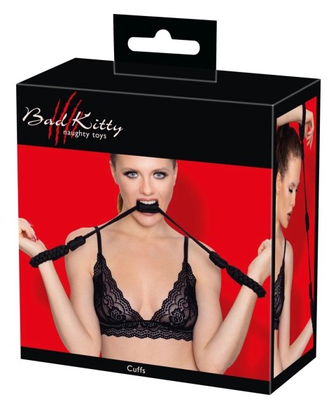 Bad Kitty - Kajdanki Linowe Na Ręce Czarne Rozmiar 2 Bad Kitty Bad Kitty - Kajdanki Linowe Na Ręce Czarne Rozmiar 2 Bad Kitty