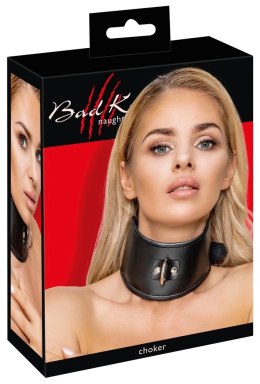 Bad Kitty - Skórzana Szeroka Obroża Na Szyję Czarna Bad Kitty