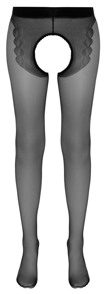 Cottelli CURVES - Czarne Rajstopy Z Otwartym Kroczem I Czerwonym Szwem 4 Cottelli LEGWEAR Cottelli CURVES - Czarne Rajstopy Z Otwartym Kroczem I Czerwonym Szwem 4 Cottelli LEGWEAR