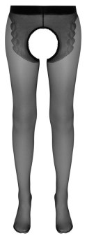 Cottelli CURVES - Czarne Rajstopy Z Otwartym Kroczem I Czerwonym Szwem 5 Cottelli LEGWEAR
