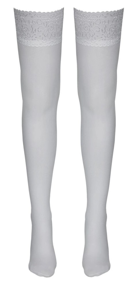 Cottelli LEGWEAR - Białe Klasyczne Pończochy Z Koronką M Cottelli LEGWEAR Cottelli LEGWEAR - Białe Klasyczne Pończochy Z Koronką M Cottelli LEGWEAR