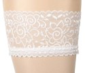 Cottelli LEGWEAR - Białe Klasyczne Pończochy Z Koronką S Cottelli LEGWEAR