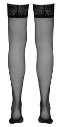 Cottelli LEGWEAR - Czarne Klasyczne Pończochy Z Koronką 5 Cottelli LEGWEAR