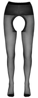 Cottelli LEGWEAR - Czarne Rajstopy Z Otwartym Kroczem 3 Cottelli LEGWEAR