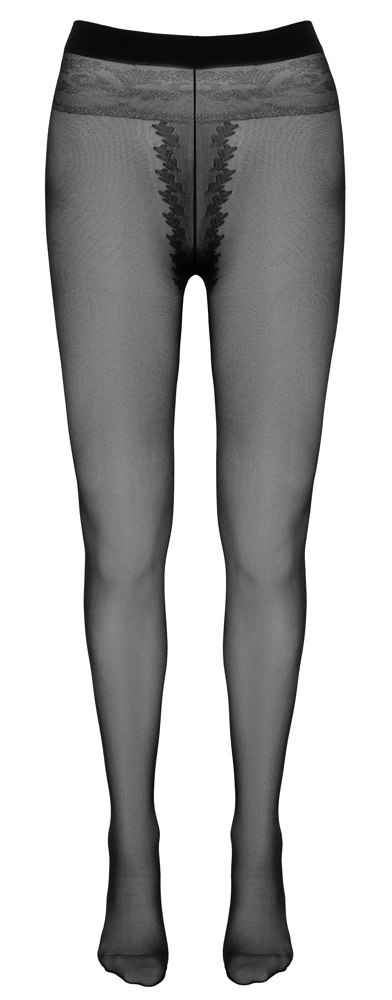 Cottelli LEGWEAR - Czarne Rajstopy Z Otwartym Kroczem I Ozdobnym Szwem 2 Cottelli LEGWEAR Cottelli LEGWEAR - Czarne Rajstopy Z Otwartym Kroczem I Ozdobnym Szwem 2 Cottelli LEGWEAR