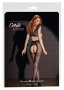 Cottelli LEGWEAR - Czarne Rajstopy Z Otwartym Kroczem I Ozdobnym Szwem 4 Cottelli LEGWEAR