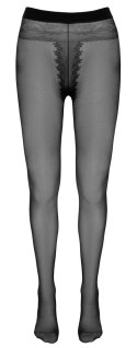 Cottelli LEGWEAR - Czarne Rajstopy Z Otwartym Kroczem I Ozdobnym Szwem 4 Cottelli LEGWEAR