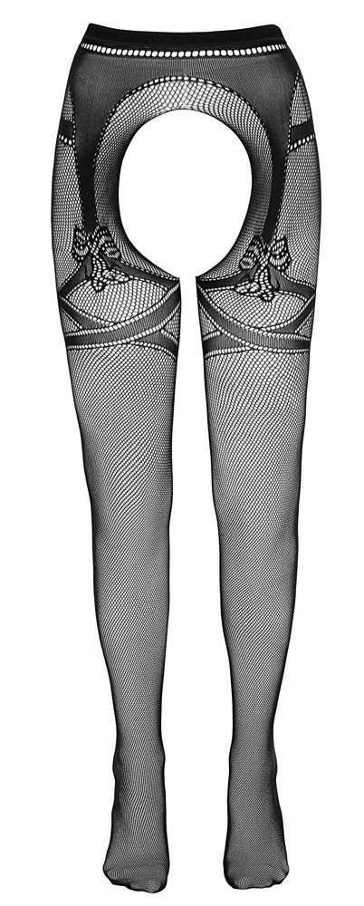Cottelli LEGWEAR - Czarne Siateczkowe Rajstopy Z Podwiązka Bez Krocza 2XL Cottelli LEGWEAR Cottelli LEGWEAR - Czarne Siateczkowe Rajstopy Z Podwiązka Bez Krocza 2XL Cottelli LEGWEAR