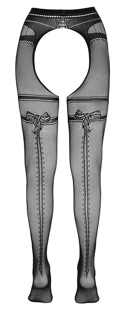 Cottelli LEGWEAR - Czarne Siateczkowe Rajstopy Z Podwiązka Bez Krocza 2XL Cottelli LEGWEAR Cottelli LEGWEAR - Czarne Siateczkowe Rajstopy Z Podwiązka Bez Krocza 2XL Cottelli LEGWEAR