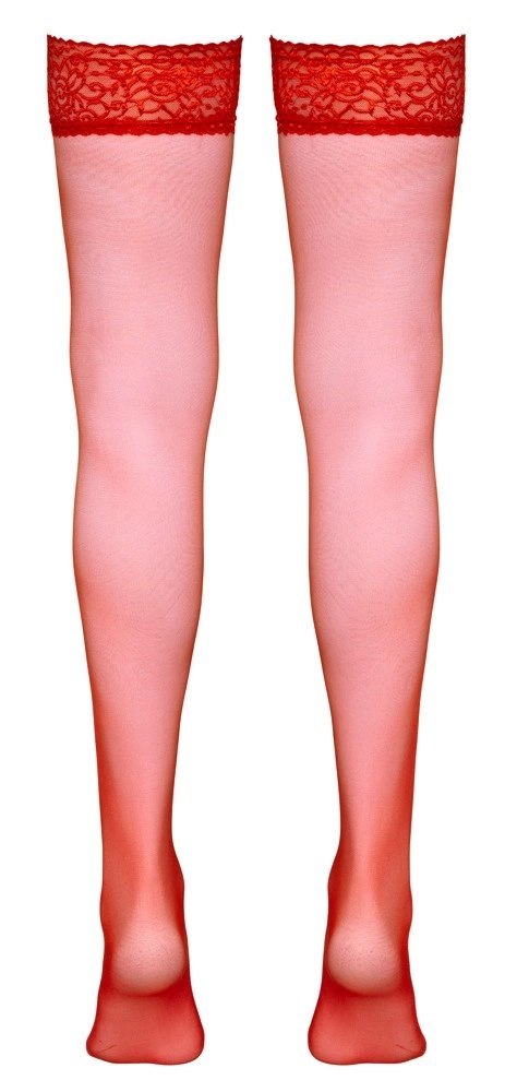 Cottelli LEGWEAR - Czerwone Klasyczne Pończochy Z Koronką XL Cottelli LEGWEAR Cottelli LEGWEAR - Czerwone Klasyczne Pończochy Z Koronką XL Cottelli LEGWEAR